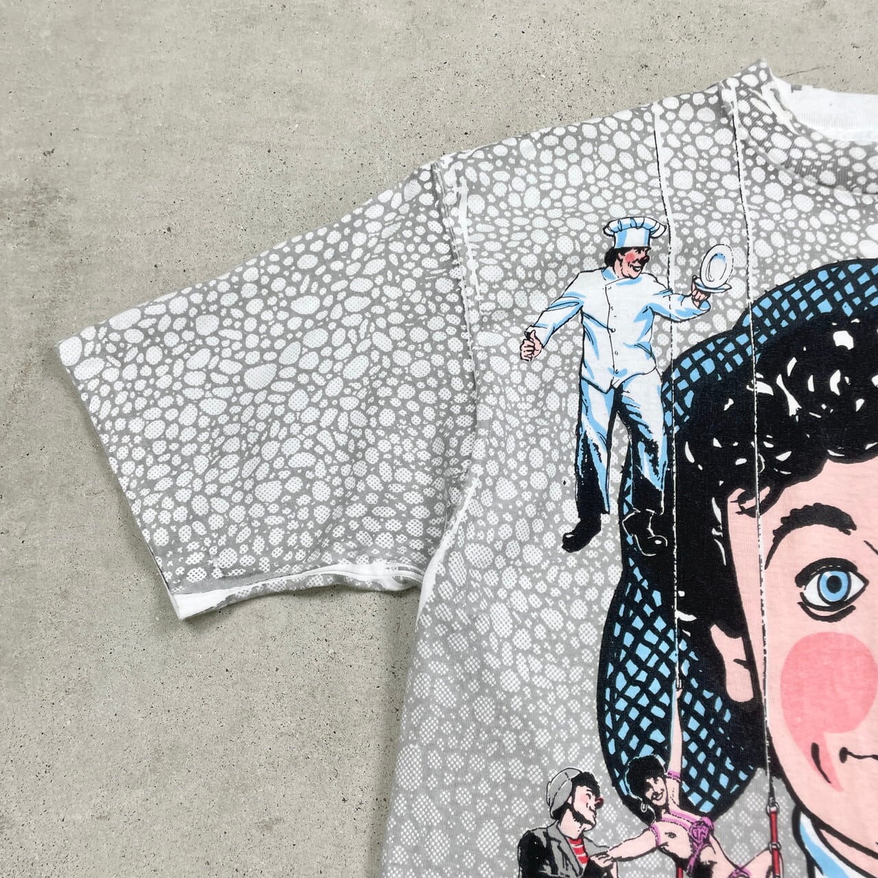 80年代~90年代 David Larible ピエロ オールオーバープリントTシャツ  