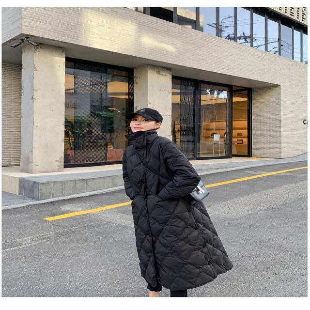 【予約販売】ロングライトダウンジャケット レディース コート S/M/L/XL/2XL アウター キルティングダウンジャケット ホワイト/ブラック/ベージュ