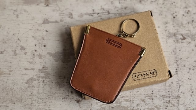 COACH コーチ レディース メンズ ポーチ ダークブラウン