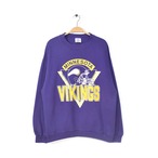 80s ミネソタバイキングス USA製 ヴィンテージスウェット NFL 紫 パープル MINESOTA VIKINGS 大きいサイズ メンズXL 古着 @CF0606