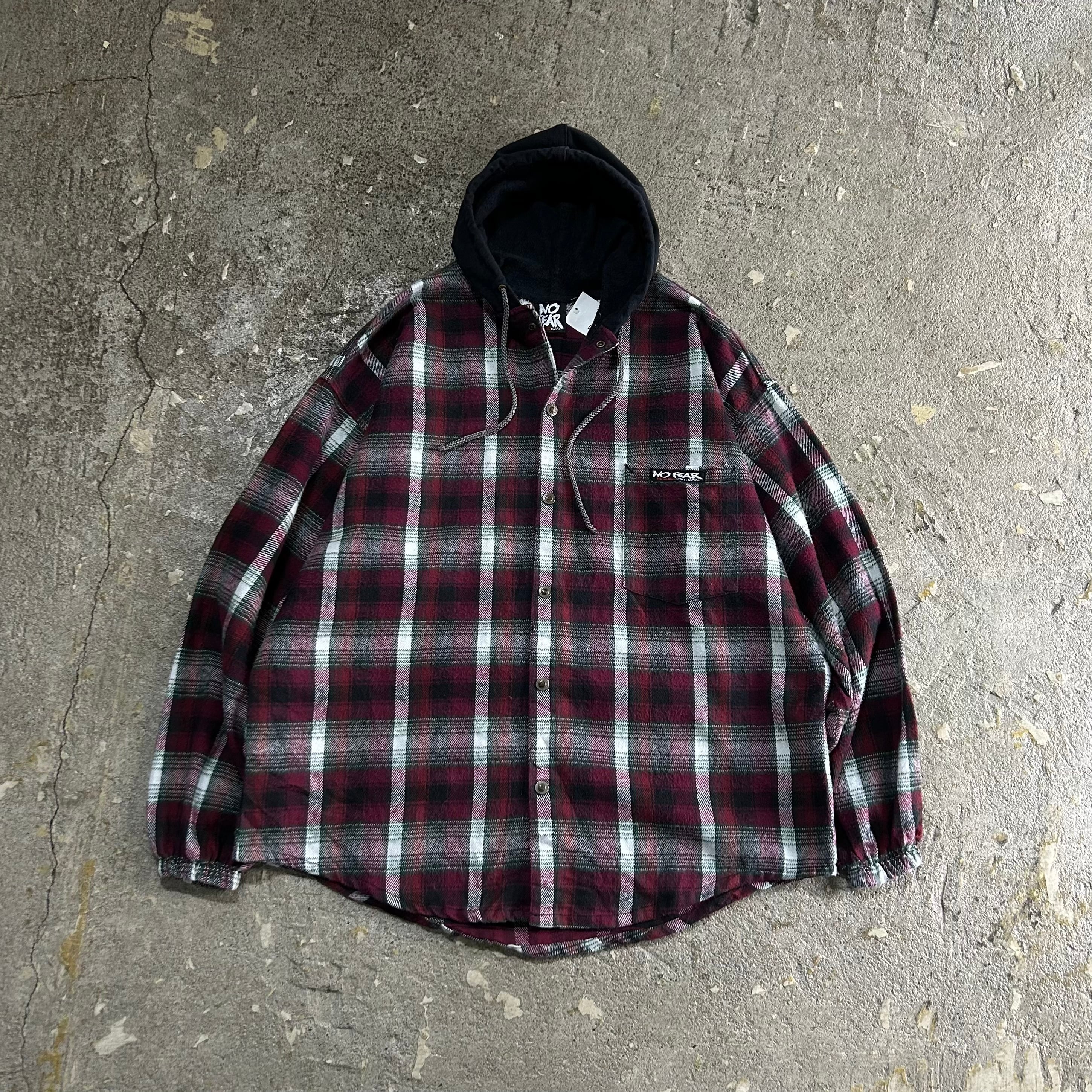 90s NO FEAR flannel shirt hoodie【仙台店】 | What'z up