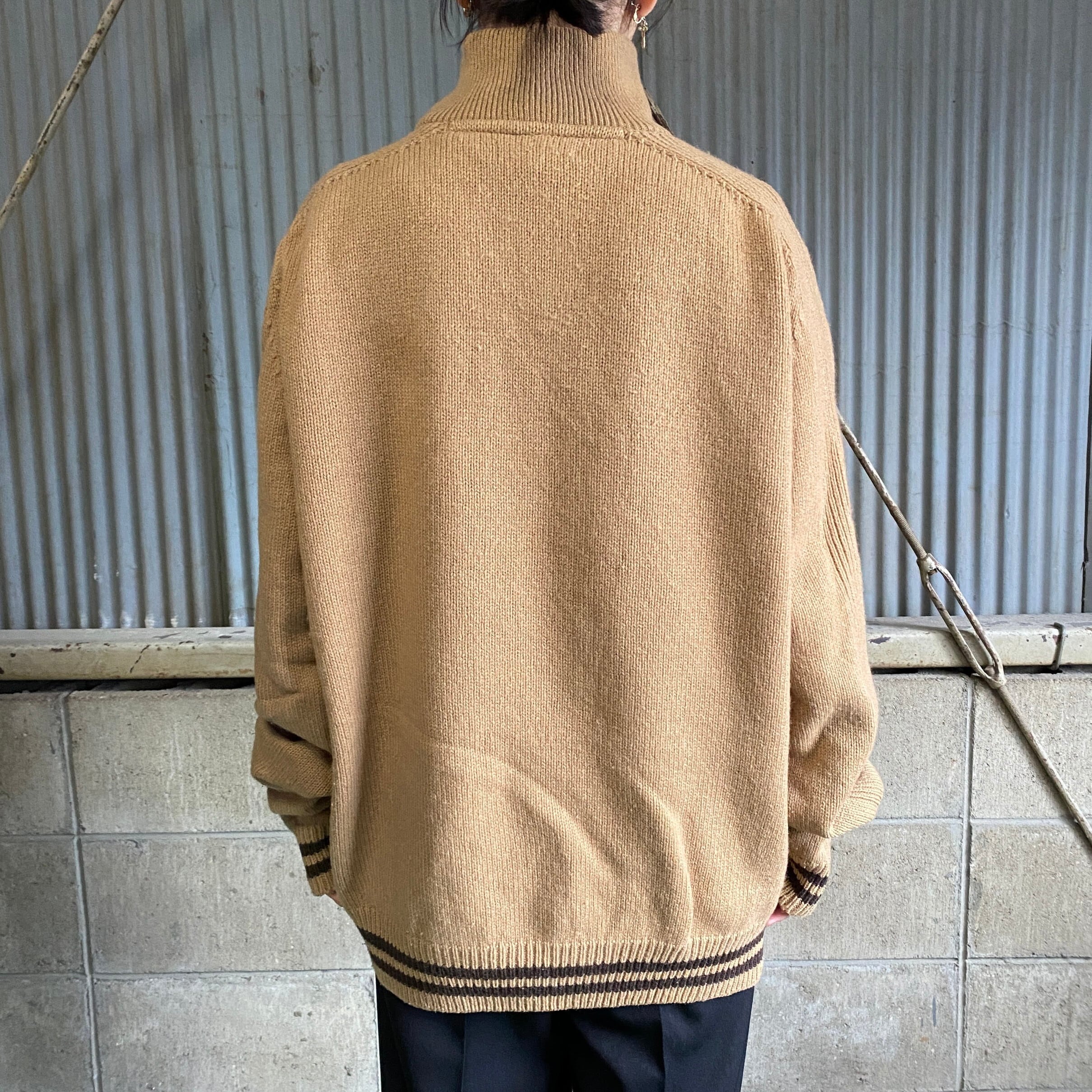 BURBERRY LONDON バーバリー ロンドン ハーフジップ ウールニット 