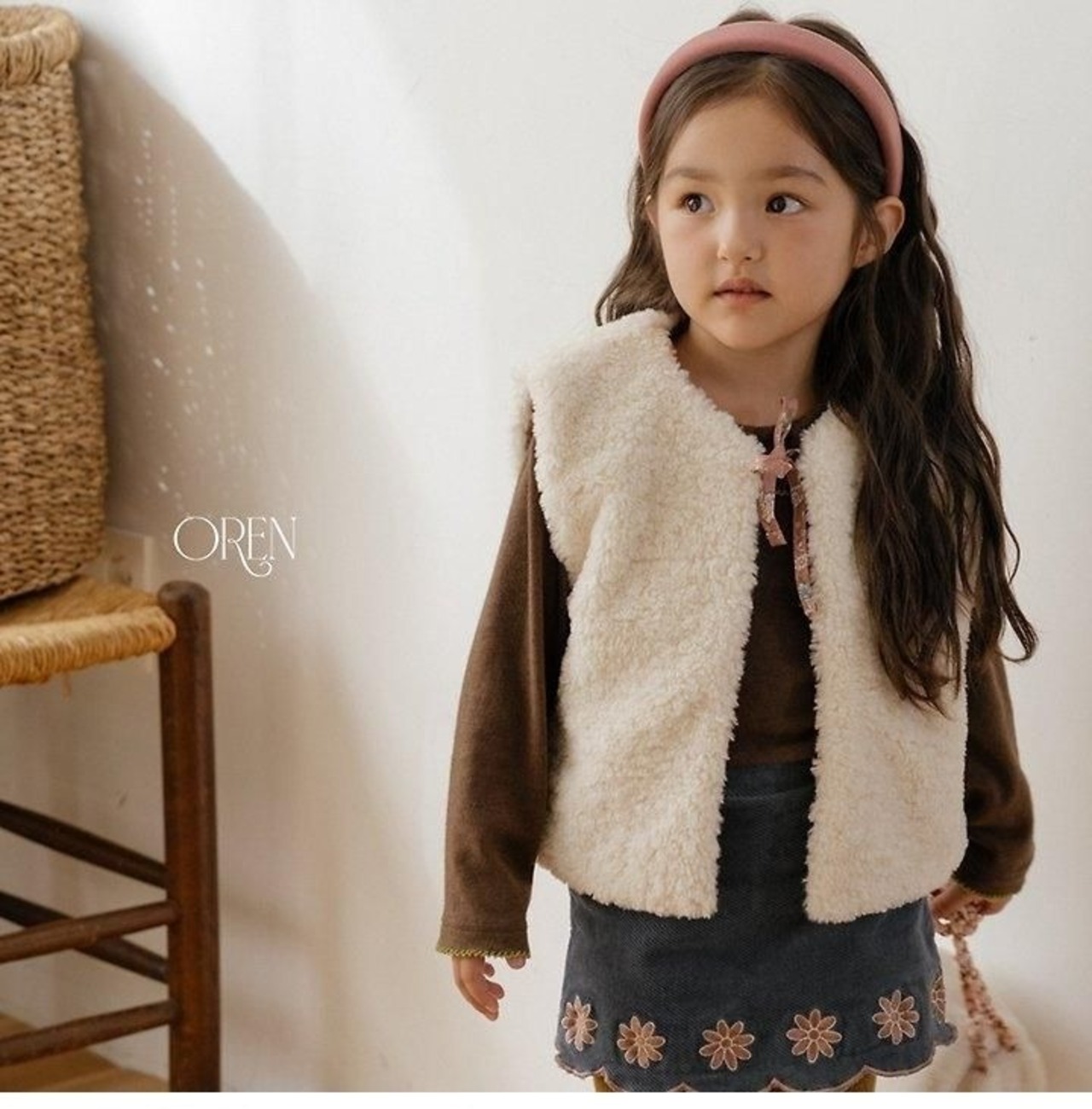 〖取寄〗韓国子供服 / 26winter / oren / ラベンダーベアベスト / キッズ *S~XL*