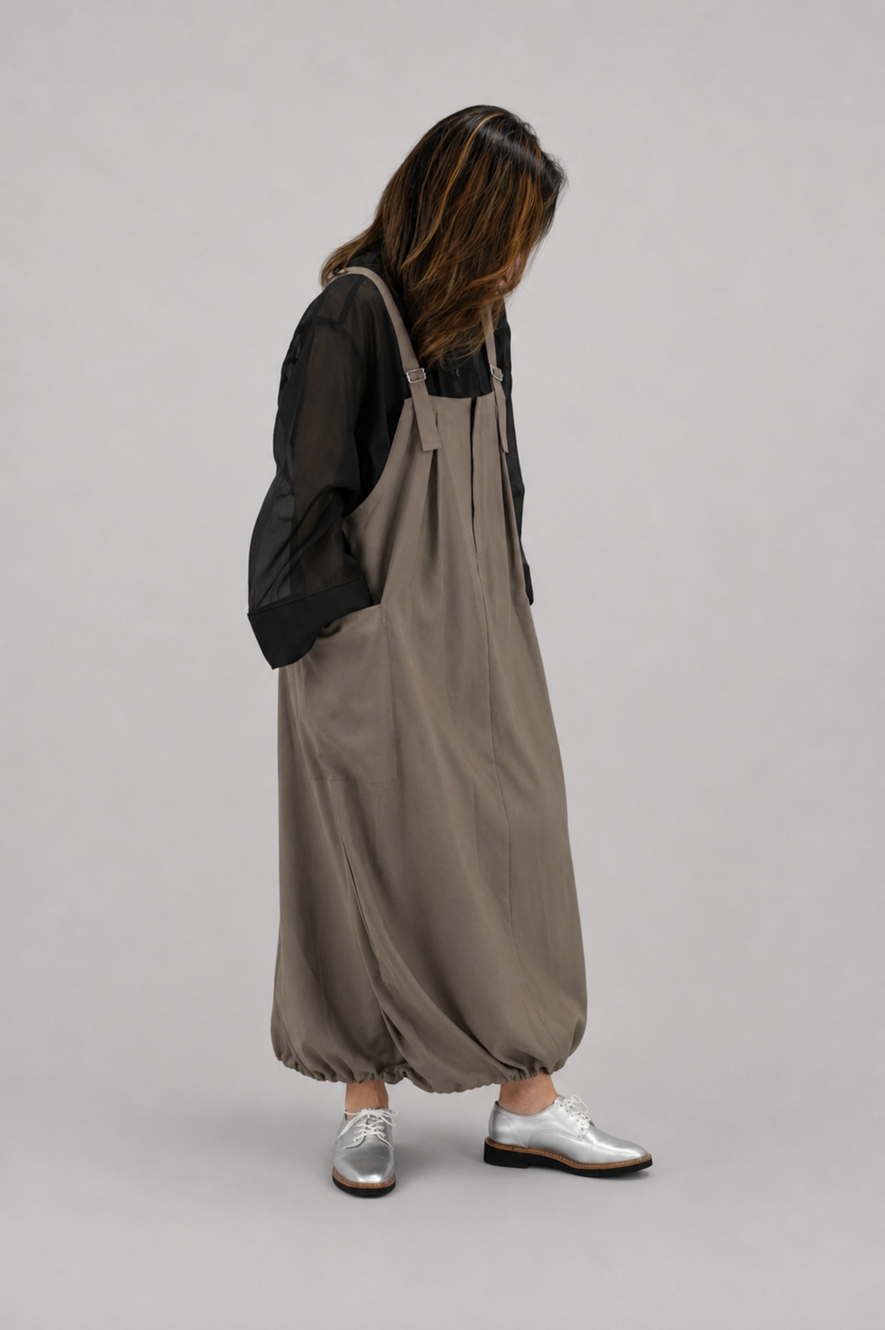 【Parc.1】Sheer Asymmetry Shirt(108-066315)