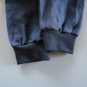 リネン ラグランスリーブ プルオーバー グレー