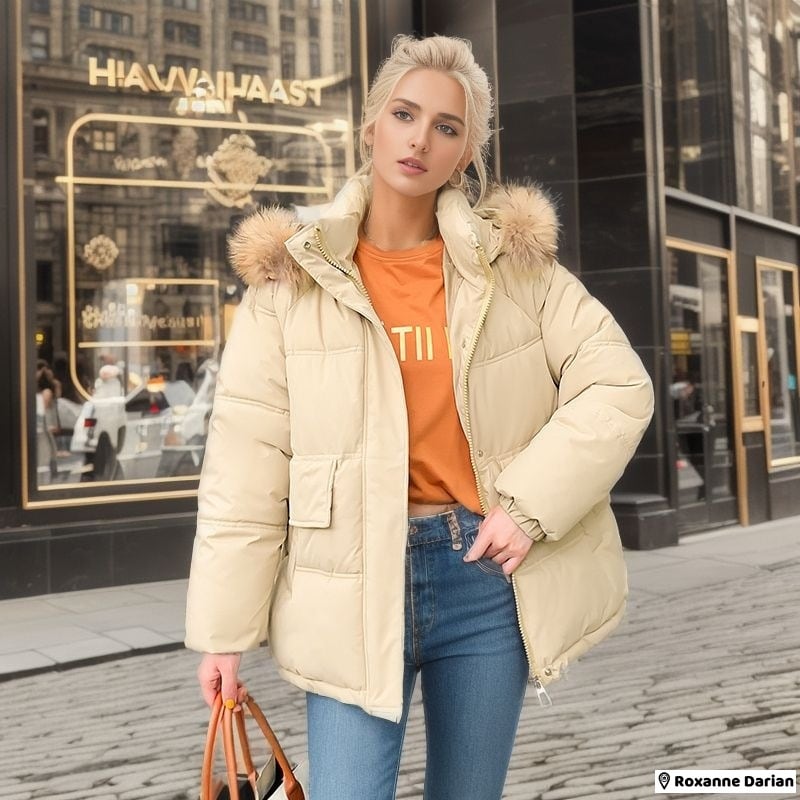 ダウンジャケット レディース フード ファー 防寒 保温 アウター