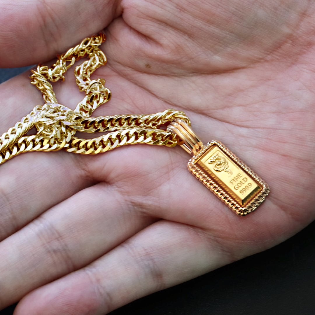 純金『BABYGOLD10 Au』10g + 専用ペンダントトップK18BG ミル 純金『BABYGOLD10 Au』10g + 専用ペンダントトップK18BG ミル