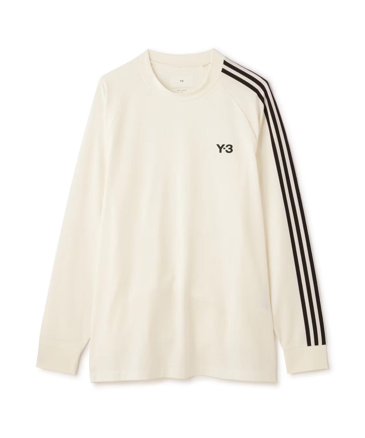 Y-3 スリーストライプ長袖Tシャツ ¥34,100→¥18,600+tax