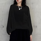 sheer loose pocket tops / l0030