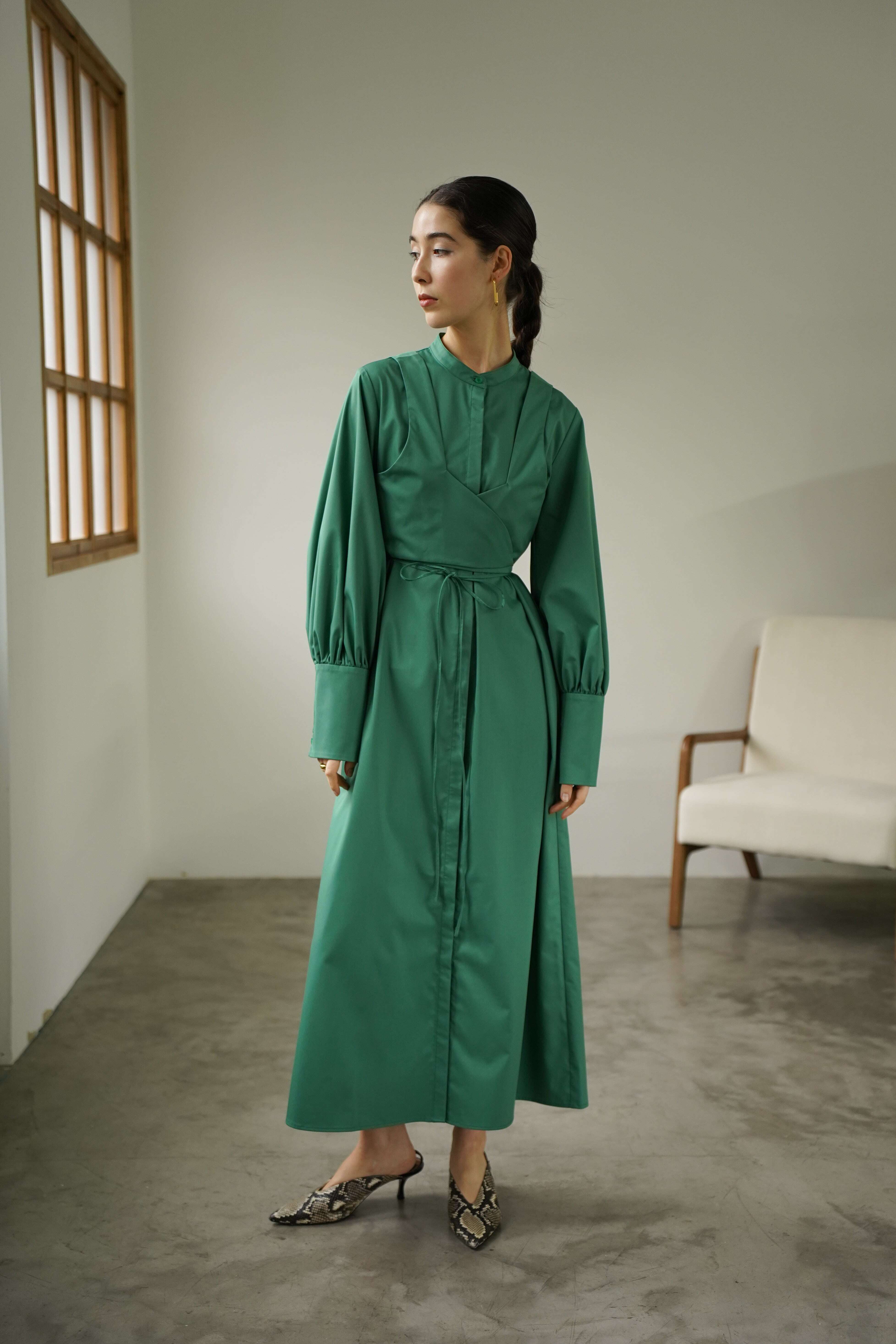 CIEL'AIR LAYERED SHIRT DRESS | calmkobe/calmDAY+