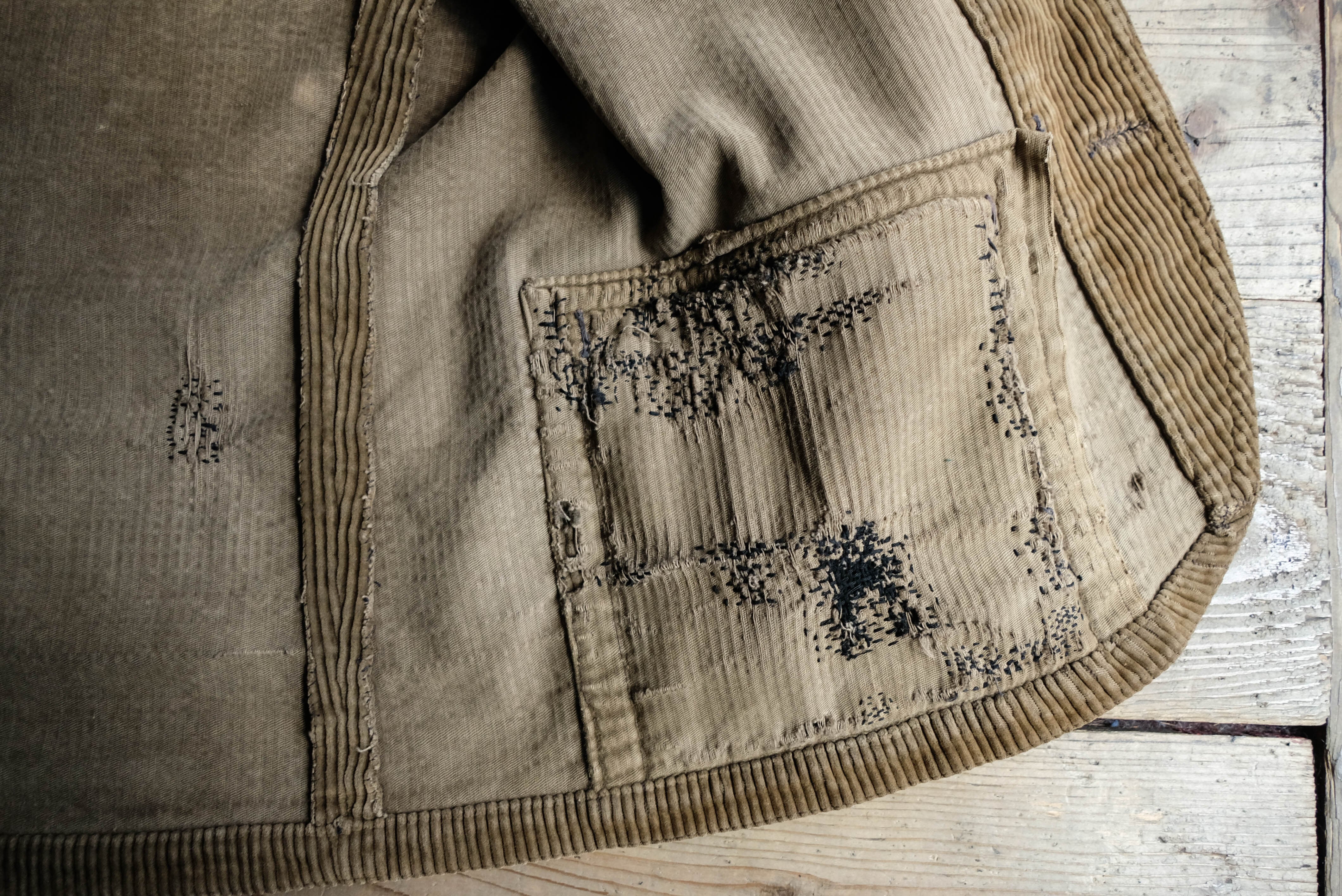 フランスヴィンテージ サックジャケット コーデュロイ 太畝 XL 1920s フランスヴィンテージ サックジャケット コーデュロイ 太畝 XL 1920s