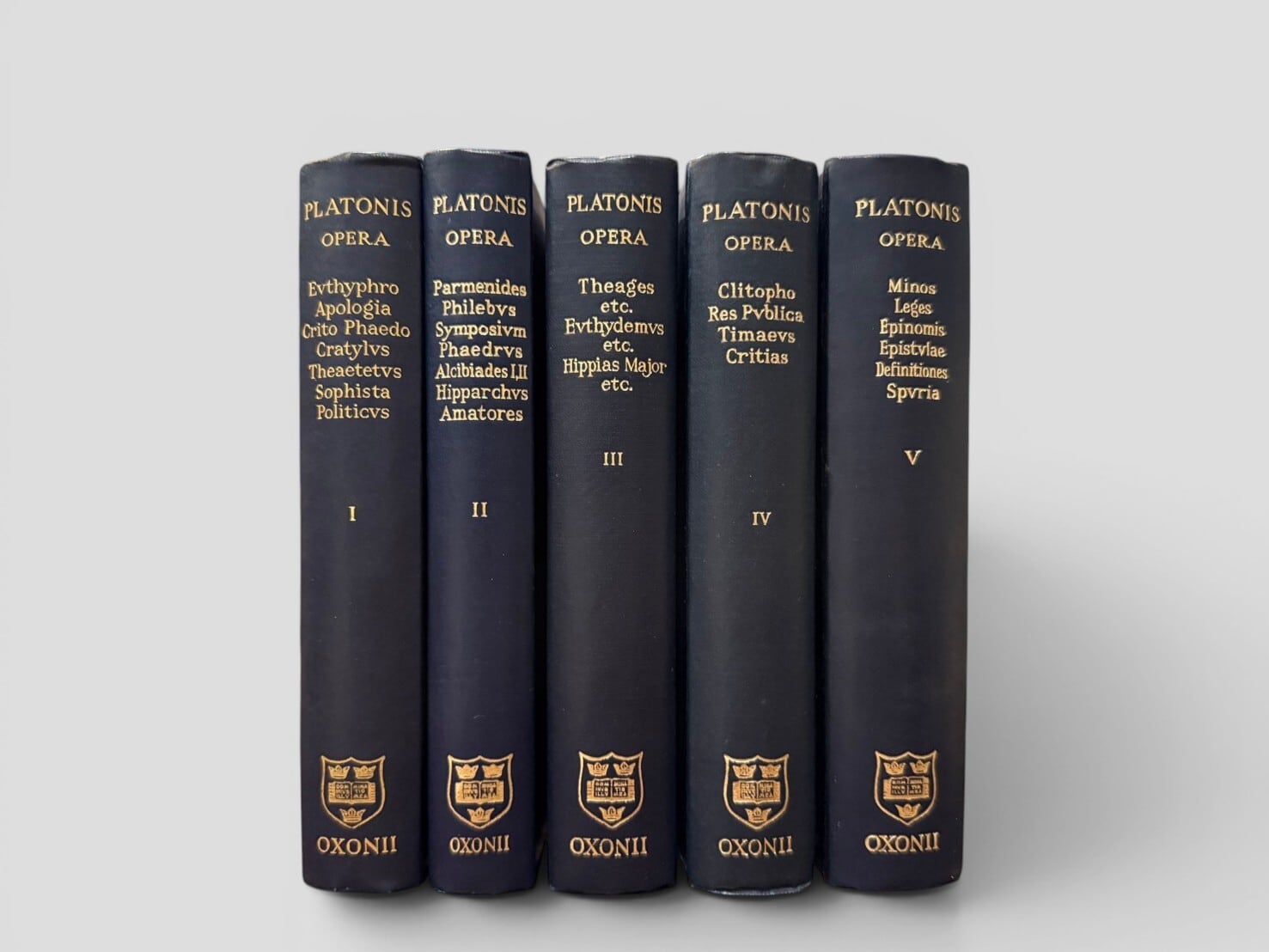 SCT042】Platonis Opera. Complete set in 5 volumes.(1946-1950