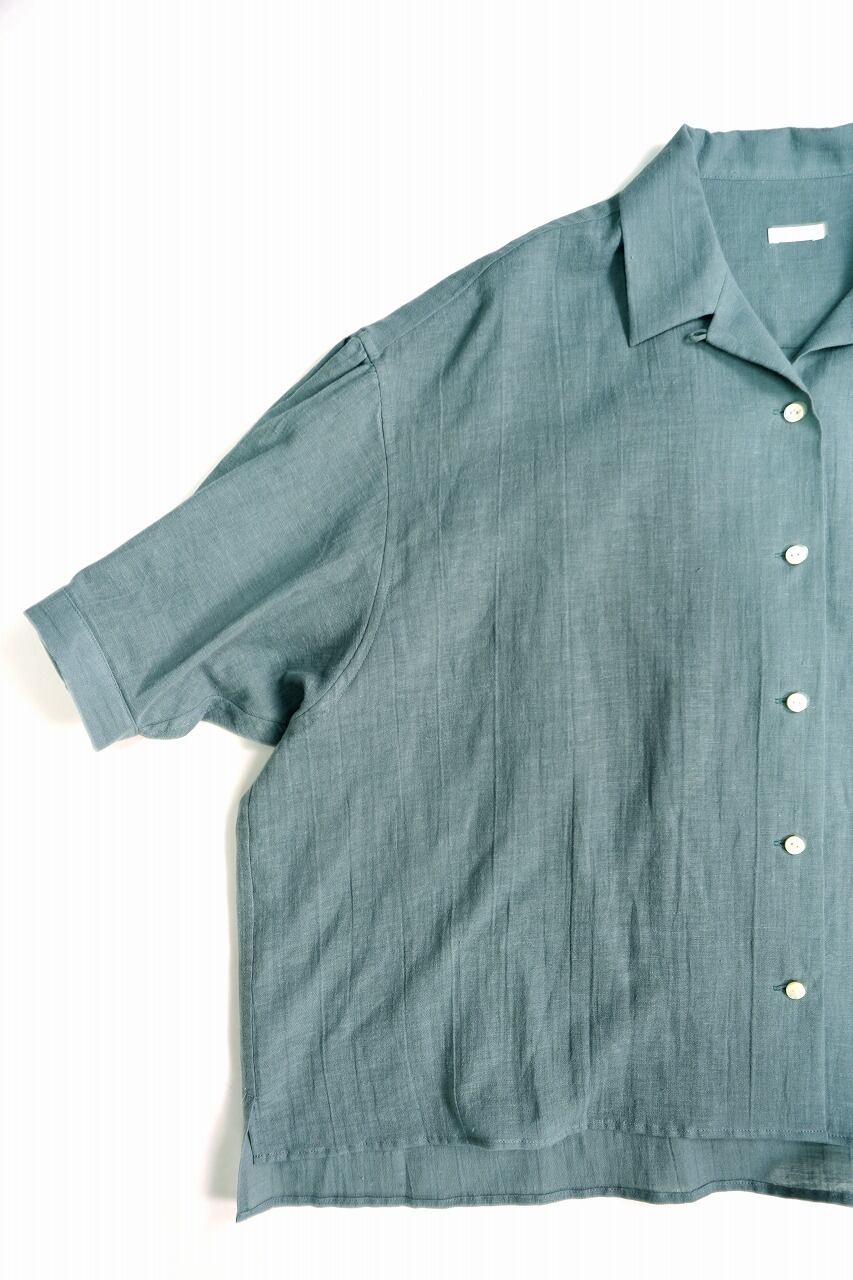 Hemp Gauze Open Collar S/S Shirt