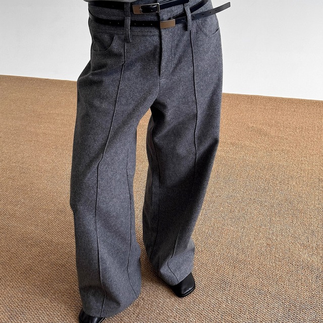 ヴィンテージウールライク ワイドスラックス 1color MPA0214