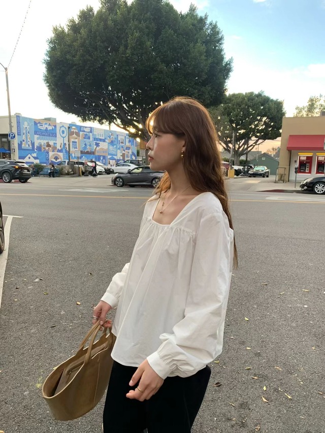 (予約) liffey / Square blouse