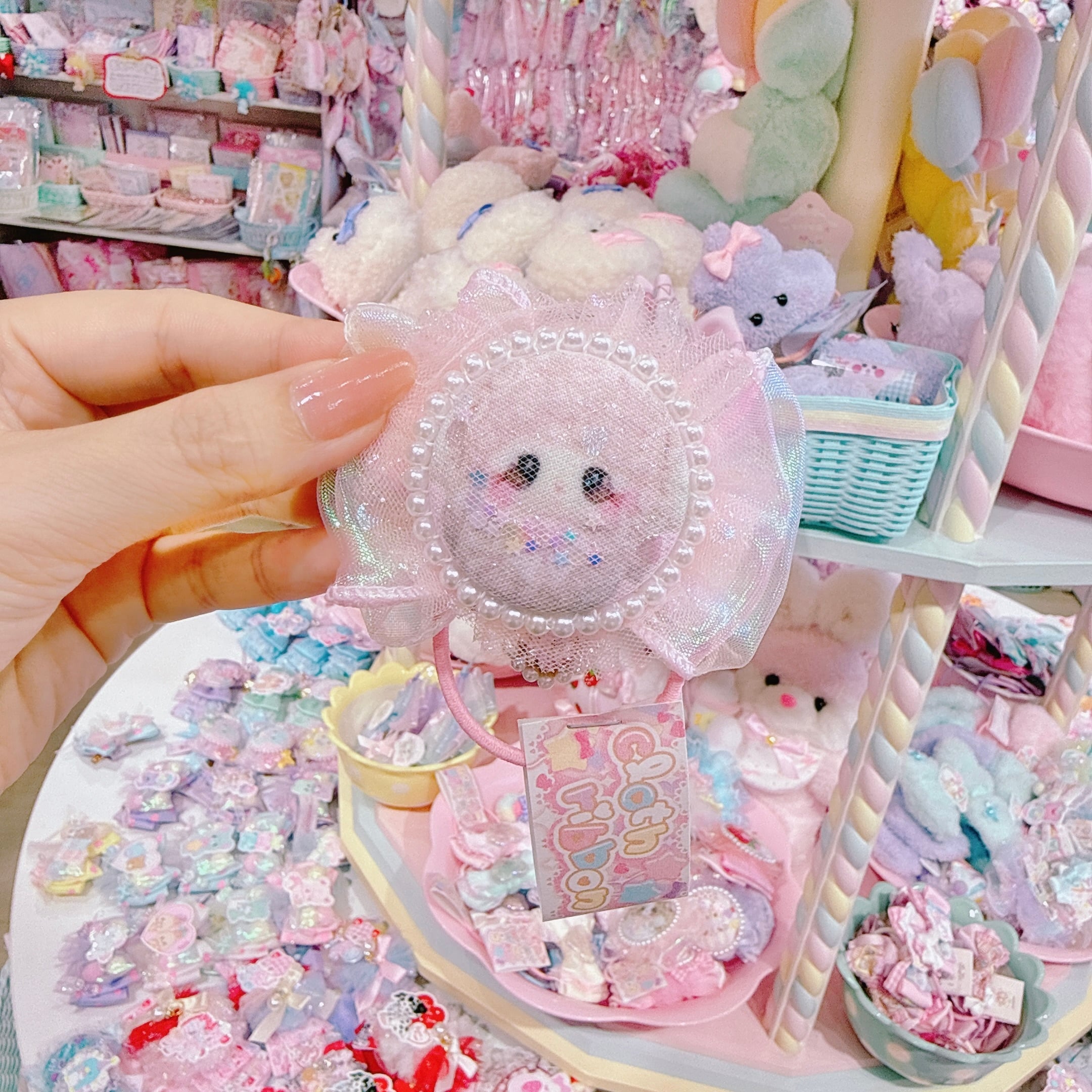 【C5】93-15くるみボタンヘアゴム