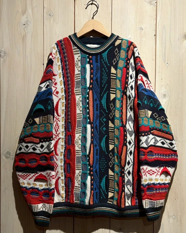 【a.k.a.C.a.k.a vintage】Multiple Color  Vintage Loose 3D Knit