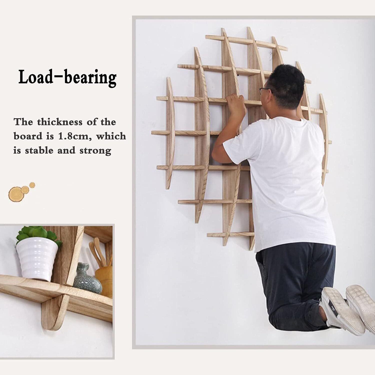 北欧 アンティーク 調 飾り棚 ラック 壁掛け棚 珍品棚 飾り棚 お洒落