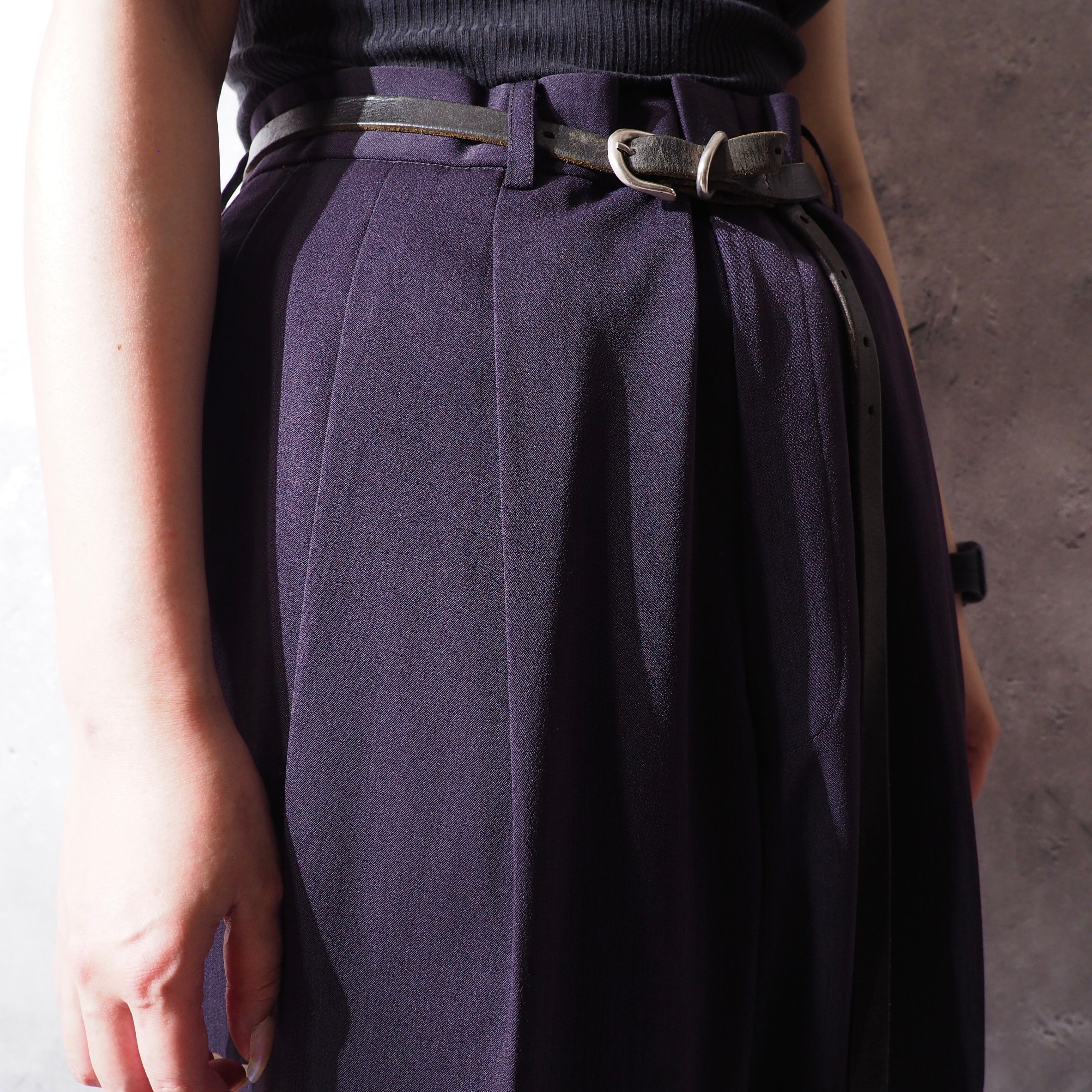 1990s Beautiful purple color vintage wide two tuck slacks pants