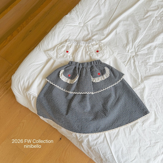 【取寄】ninibello|momo apron skirt|モモエプロンスカート|XS-2XL|kids|26 autumn
