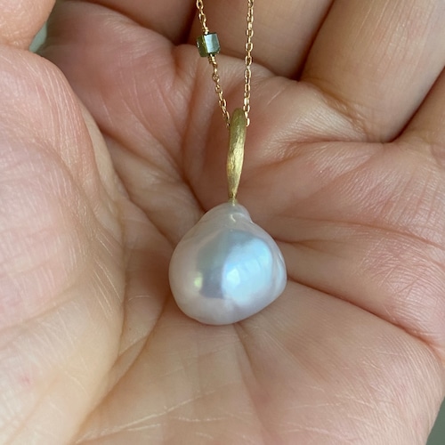 K18 South Sea Baroque Pearl Pendant Head＜Marron＞／18金製×南洋バロックパールのペンダントトップ＜マロン＞