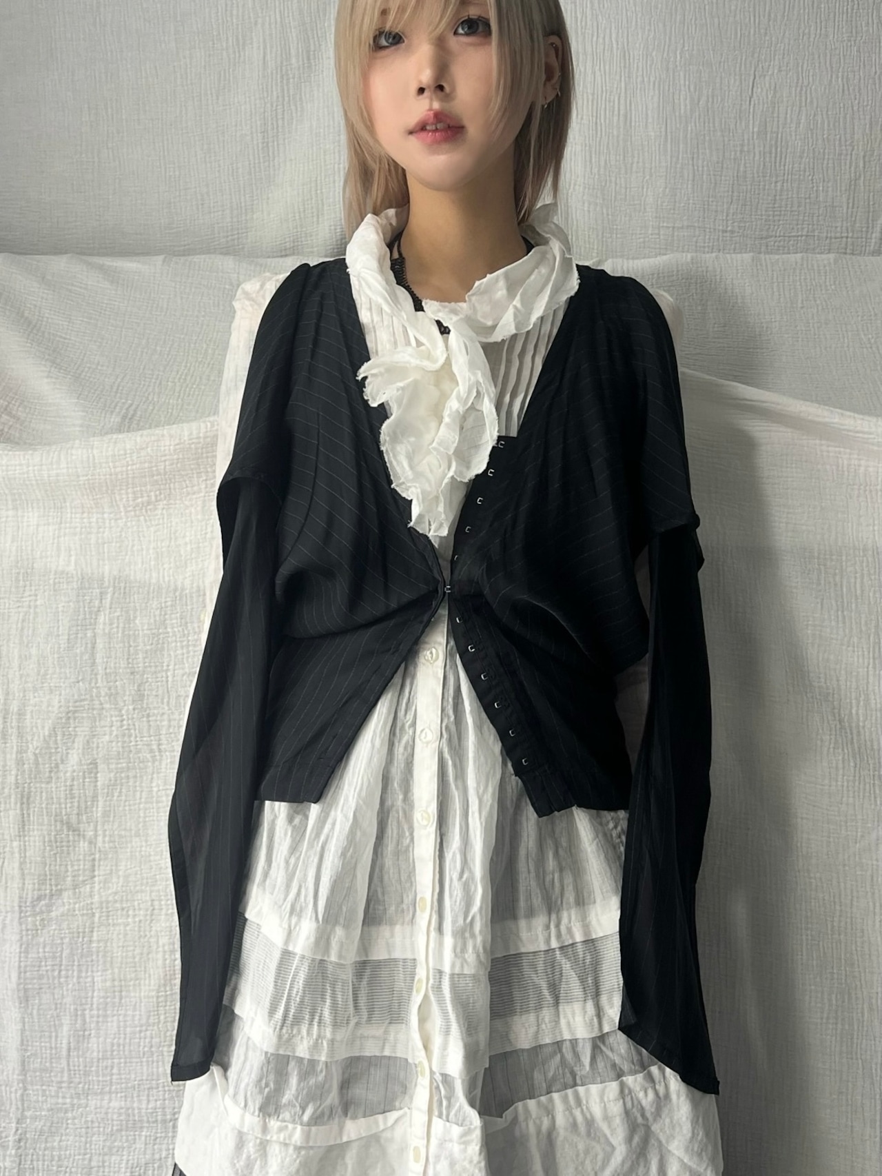 "keiji ITAKURA" Deformation Stripe Vest