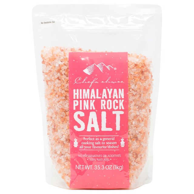 シェフズチョイス ヒマラヤ岩塩 1kg ミル用 粗めロックタイプ Pink Rock Salt with Grinder