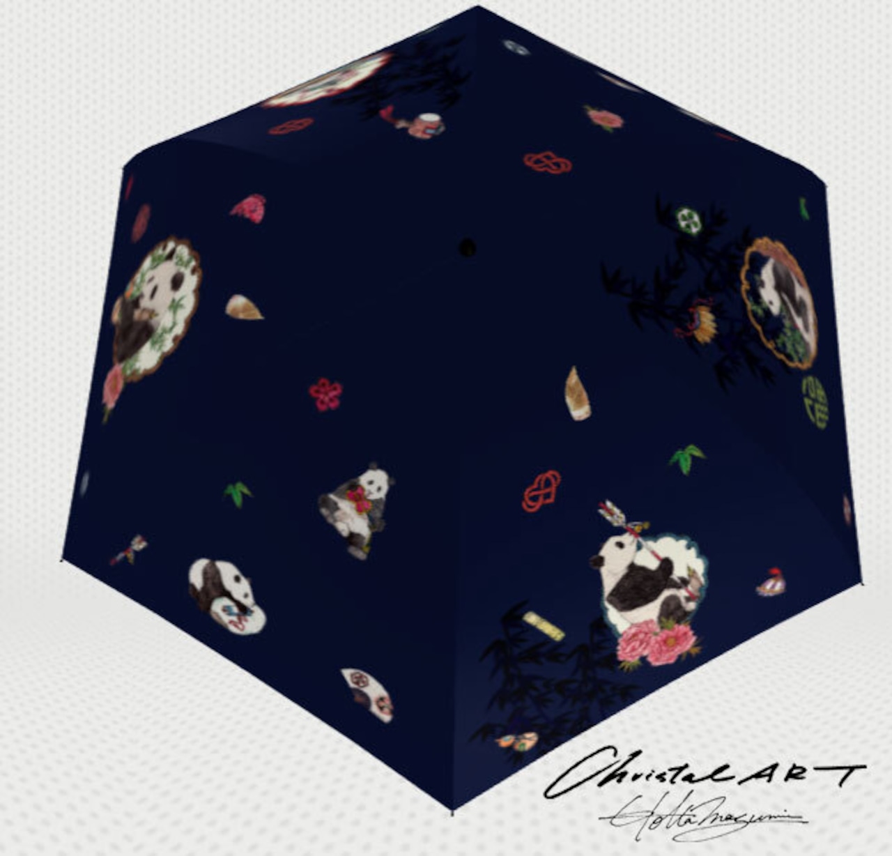 ◆受注生産◆オンラインのみ展開◆「宝づくし」柄　晴雨兼用 おりたたみ傘