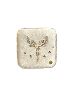 【Crystal Deer 】ミラー付きジュエリーボックス