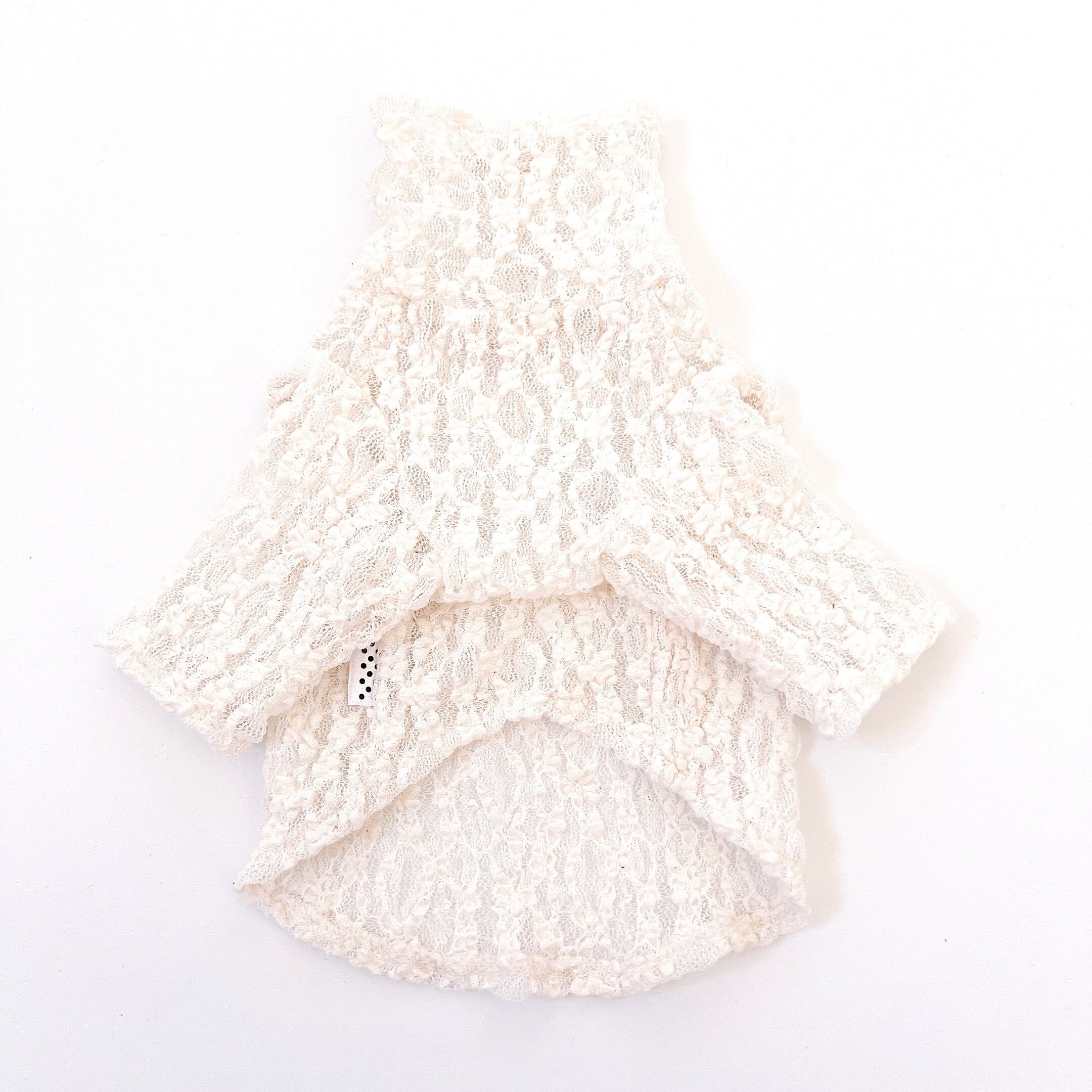犬服・総レースハイネックトップス_アイボリー | pomponne