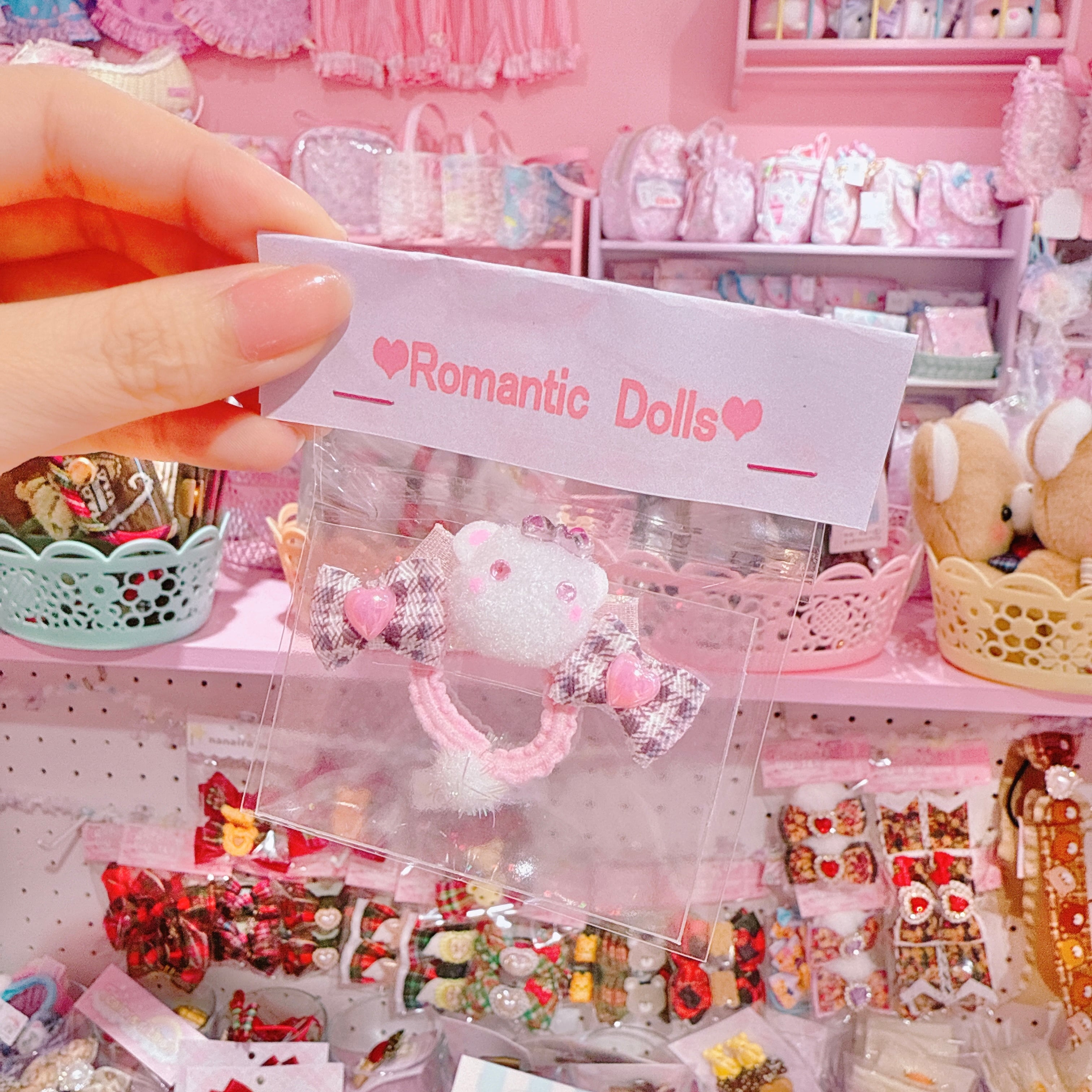 【M4】58-4くまマスコットミニヘアゴム