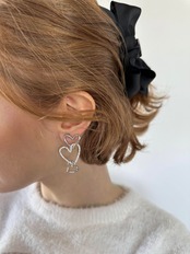 ラブメッセージピアス ( ゴールド / シルバー )