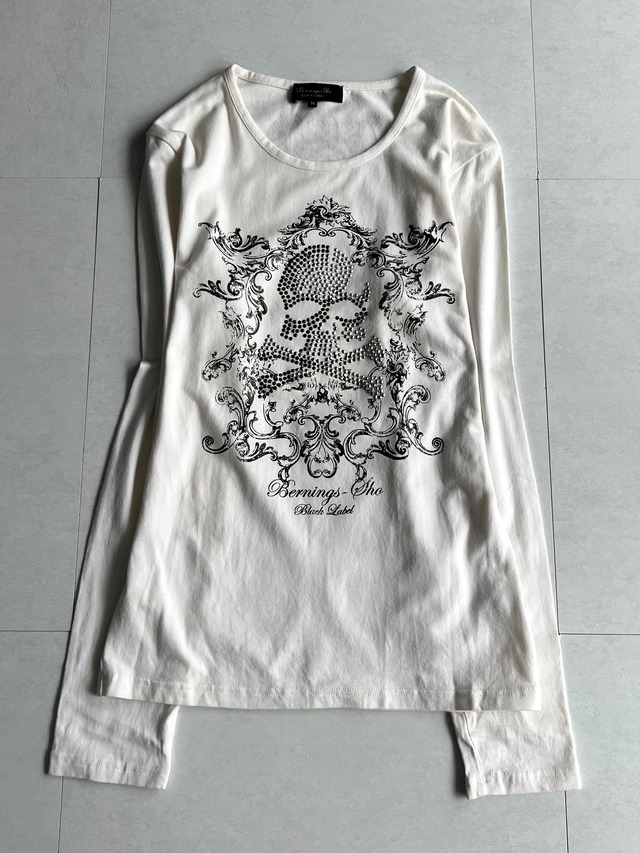 "Bernings Sho" Rhinestone Skull Long Sleeve