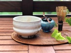 信楽焼・粉引窯変茶碗(抹茶碗/matcha bowl)