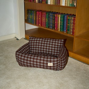 チェック柄 ラウンド ペットベッド00010