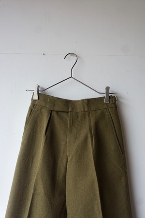 【monoya】british military center crease pants