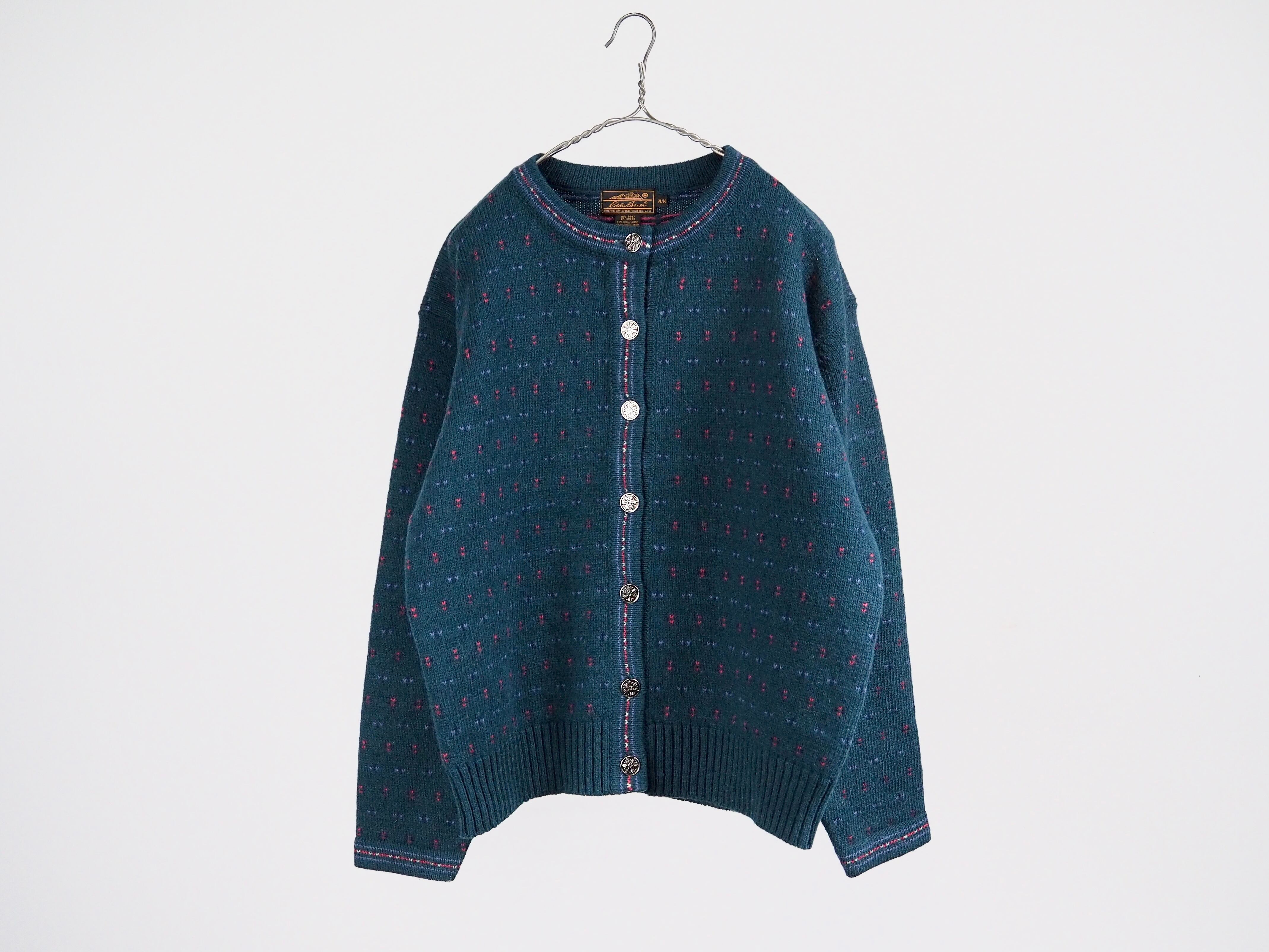 Eddie Bauer nordic wool knit cardigan M