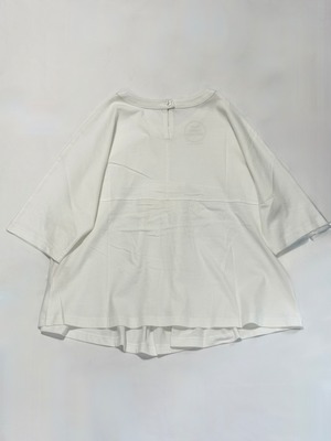 シサム工房・オーガニックコットンカットソー　スッキリタックTop・WH