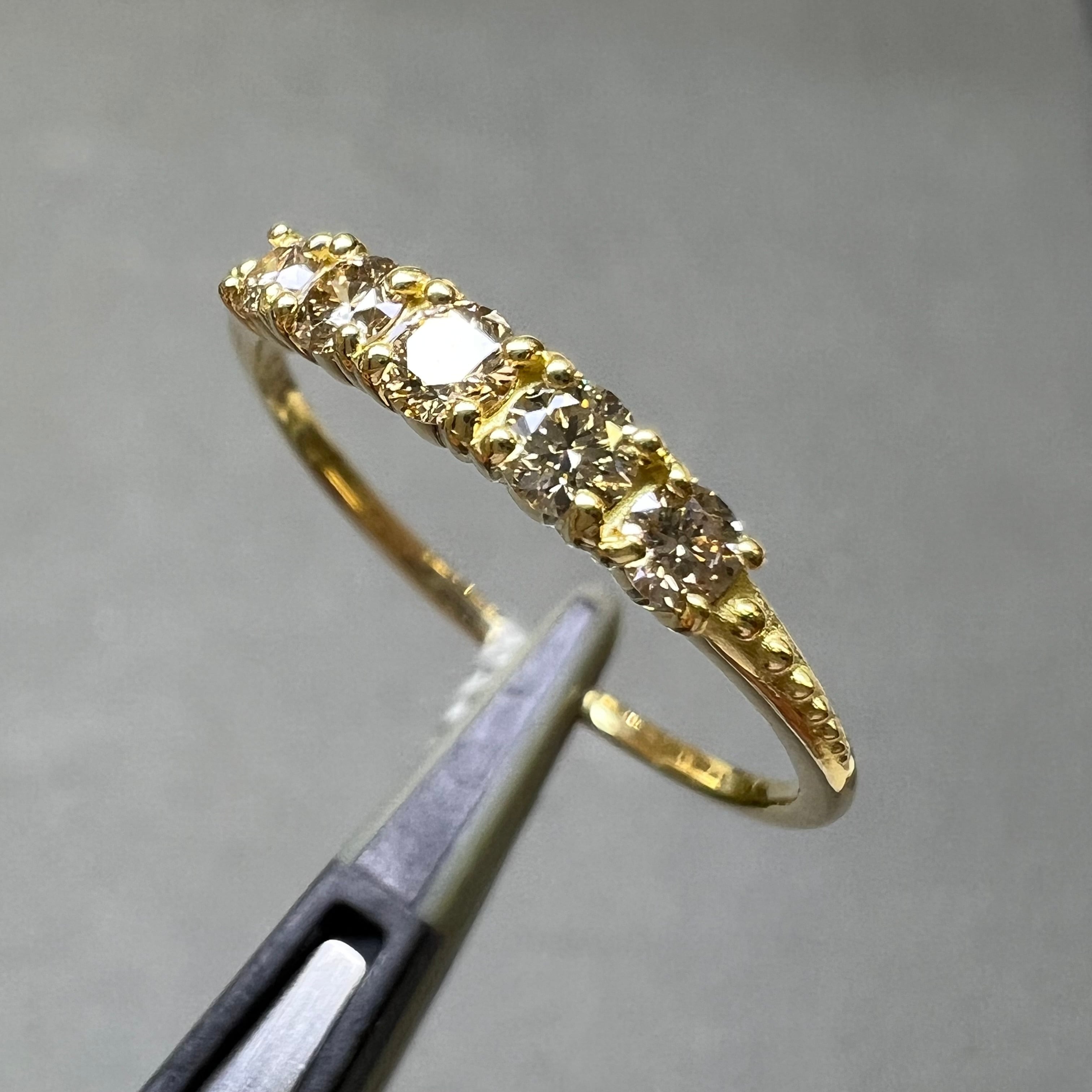 K18WG ダイヤモンド リング 0.25CT