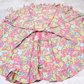 フラメンコ 衣装 ファルダ スカート ボランテ フリル 柄 模様 ペチコート 軽い ダンス パーティ 発表会 緑 青 ピンク系 イエロー系 華やか おしゃれ レディース ステージ衣装 踊り 柄物