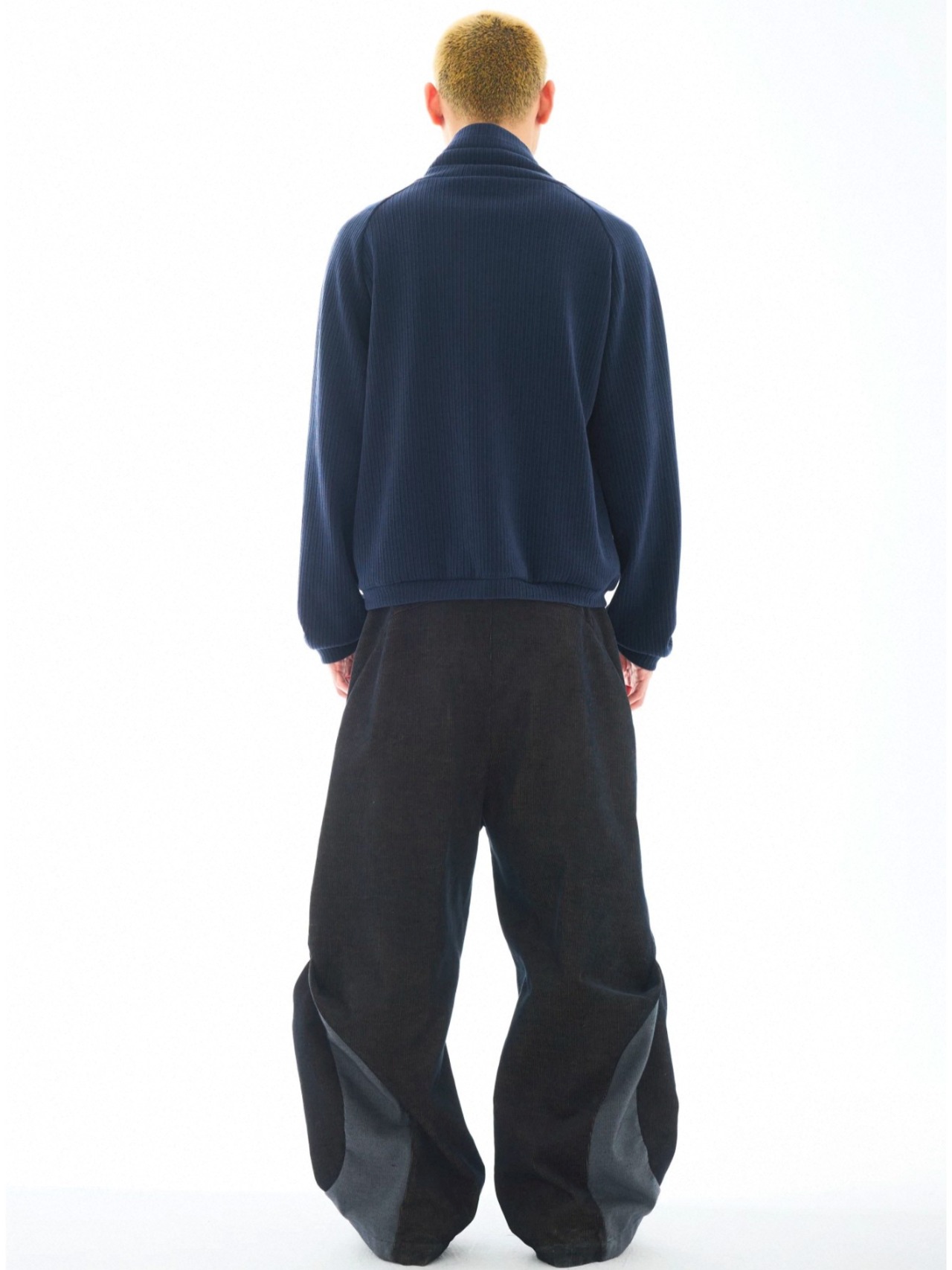 54A0 Deconstructed Wrap Neck Sweater