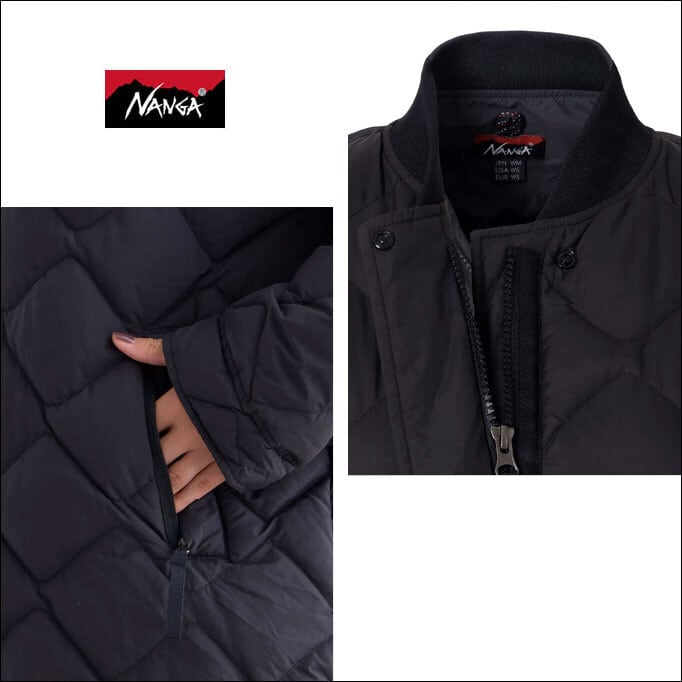 WOMEN】NANGA ナンガ RIB COLLAR QUILTED DOWN COAT リブカラー