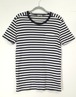 美品◆DIOR HOMME ディオールオム ボーダー柄 半袖 カットソー ポケット Tシャツ S 白x紺◆ ワンポイントにピッタリのホワイトxネイビー♪