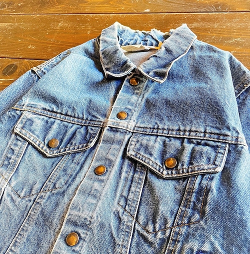 70s  J.C.Penny  INDIGO Denim Jacket  Size  Boys  18-20 〈about Lady's 〉