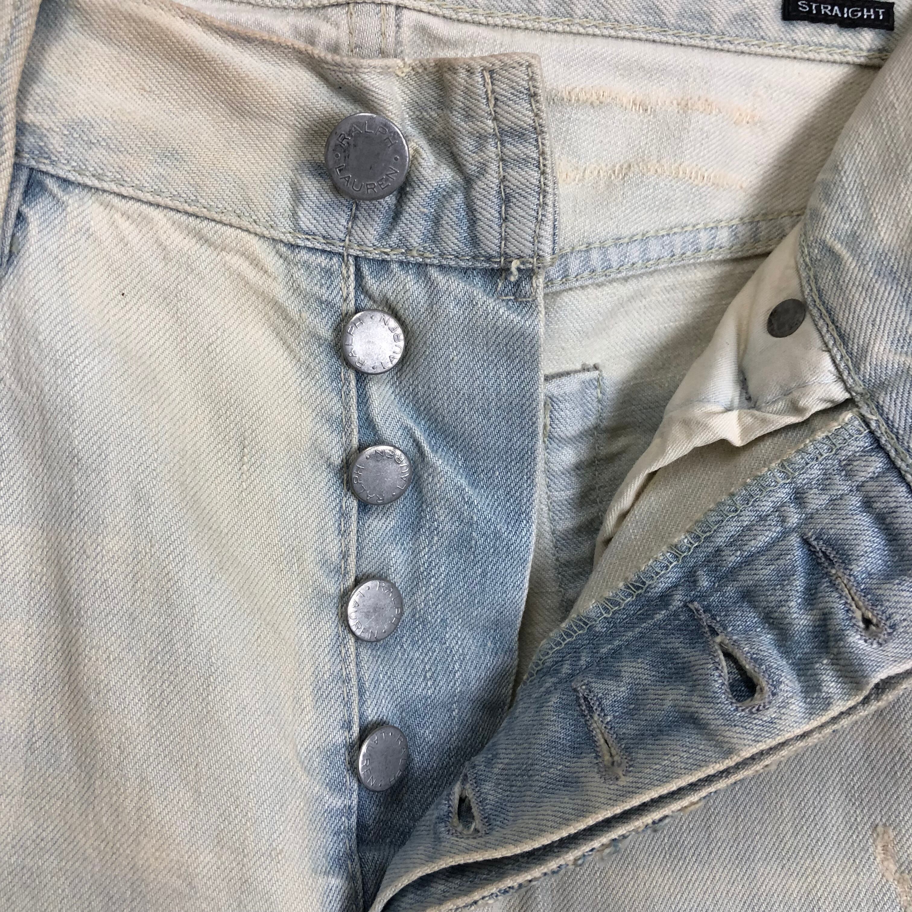 ☆USED加工 ブリーチ染め RALPH LAUREN ラルフローレン クラッシュ