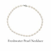 【送料無料】淡水真珠(6.5mm) ネックレス 43cm シルバー925留め具 選べるホワイト／ピンクカラー2種類