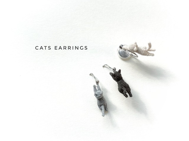 〈片耳用〉猫の耳飾り
