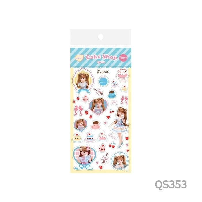 古川紙工 × リカちゃん Oshigoto Licca ケーキショップ 透明シールシート FU03