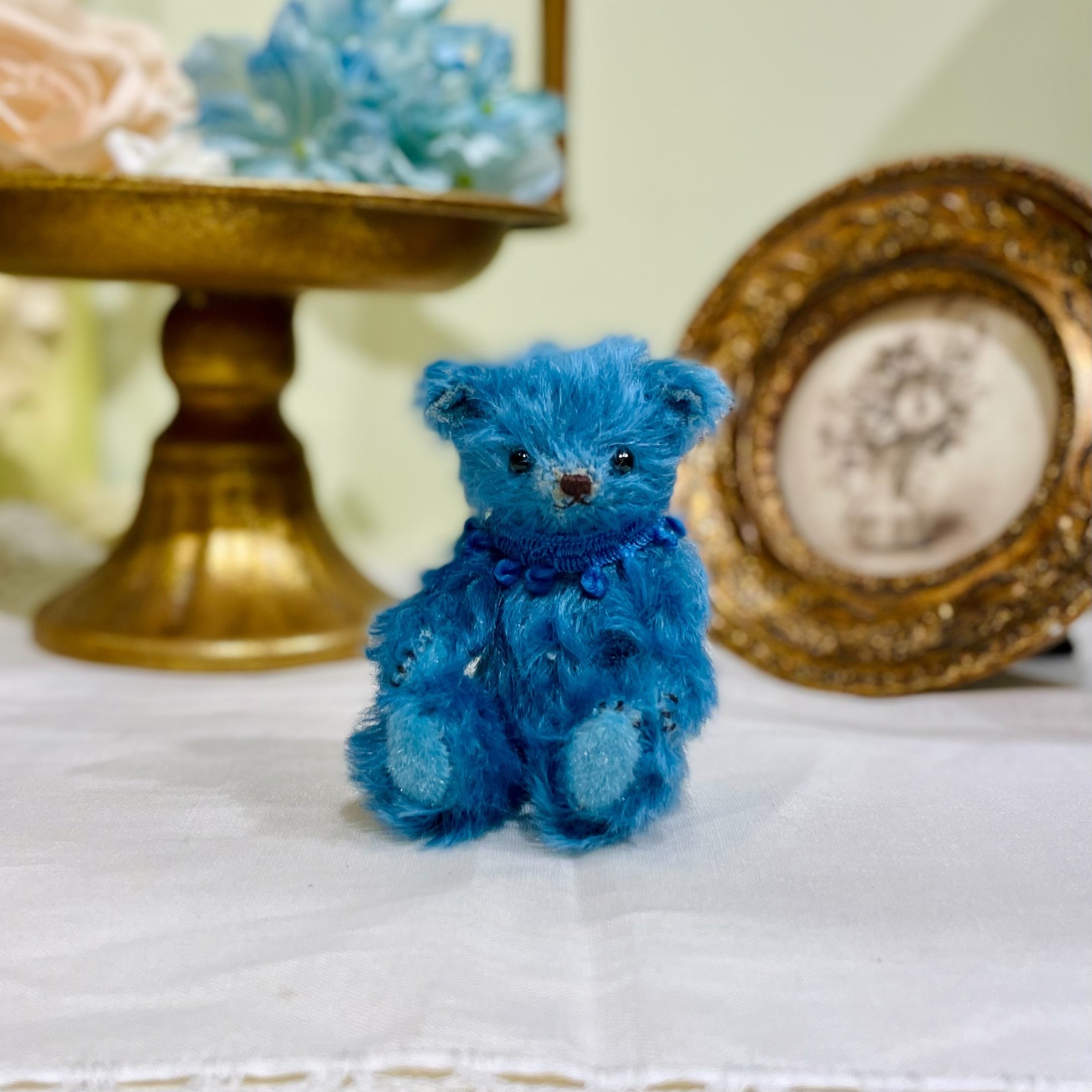 Sold※作家様作品 まつもとようこ テディベア（ミニB 水色） | Bells Room