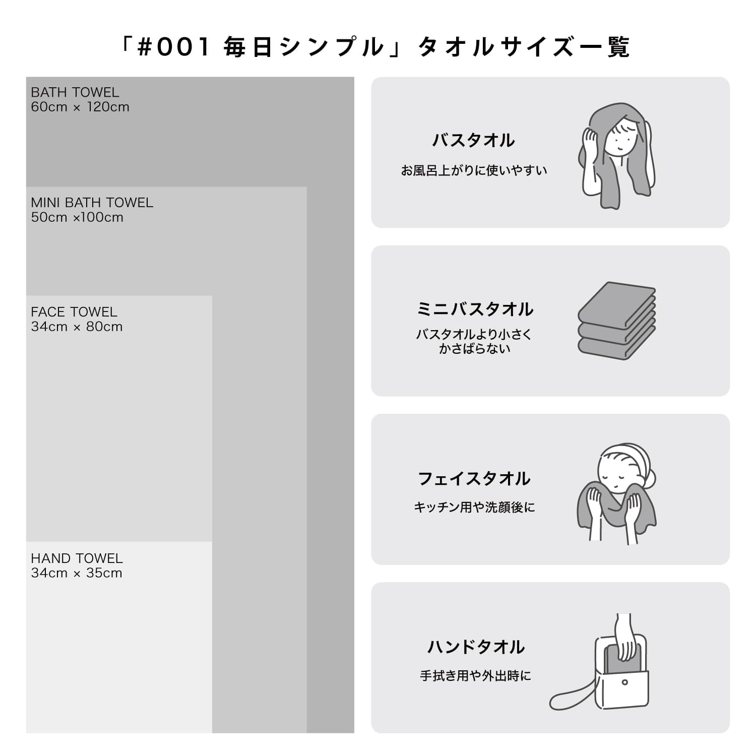 タオル研究所 [毎日シンプル] #001 フェイスタオル ローズピンク 5枚